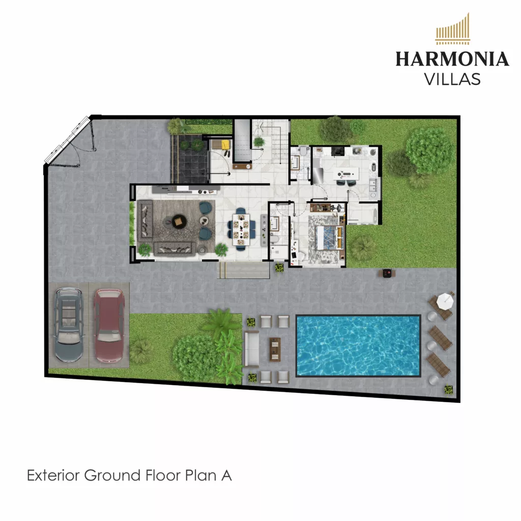 Harmonia-Villas Exterior Ground Floor Plan A3