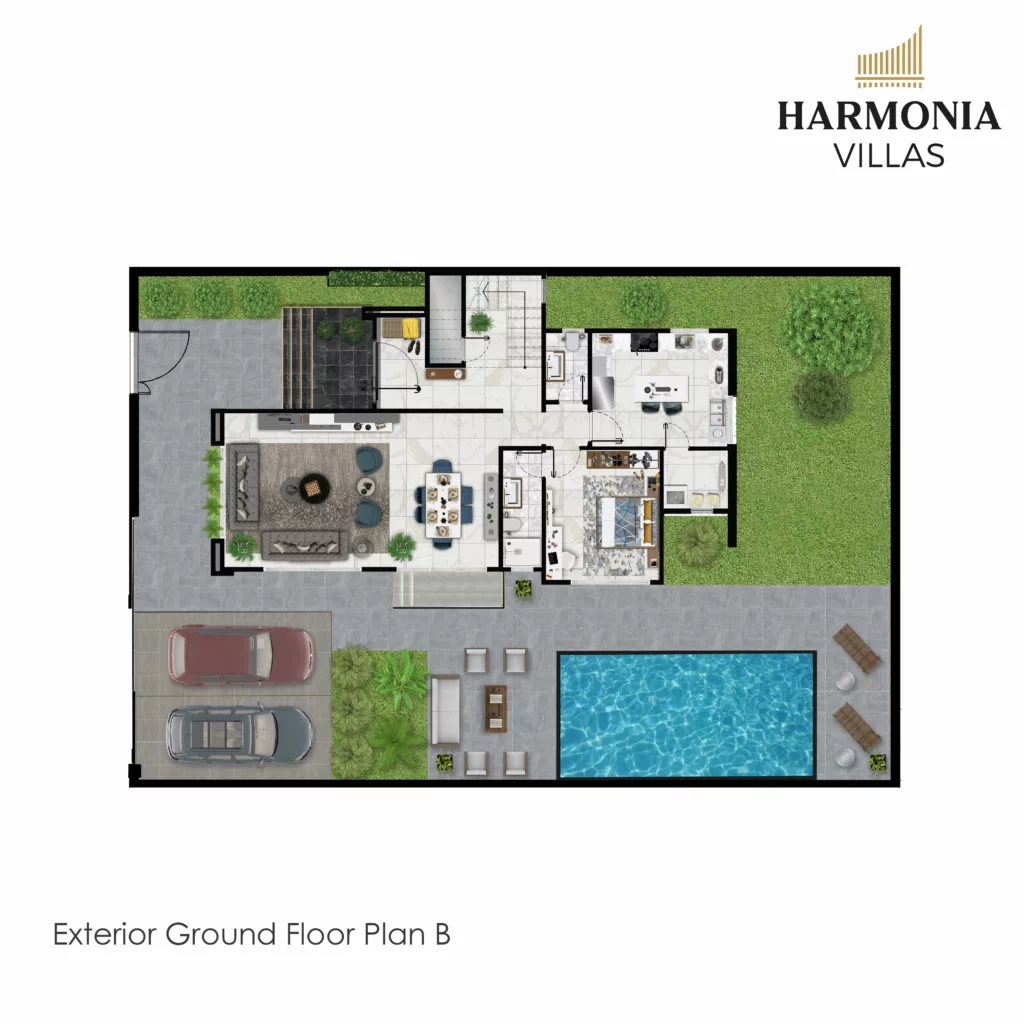 Harmonia-Villas Exterior Ground Floor Plan B