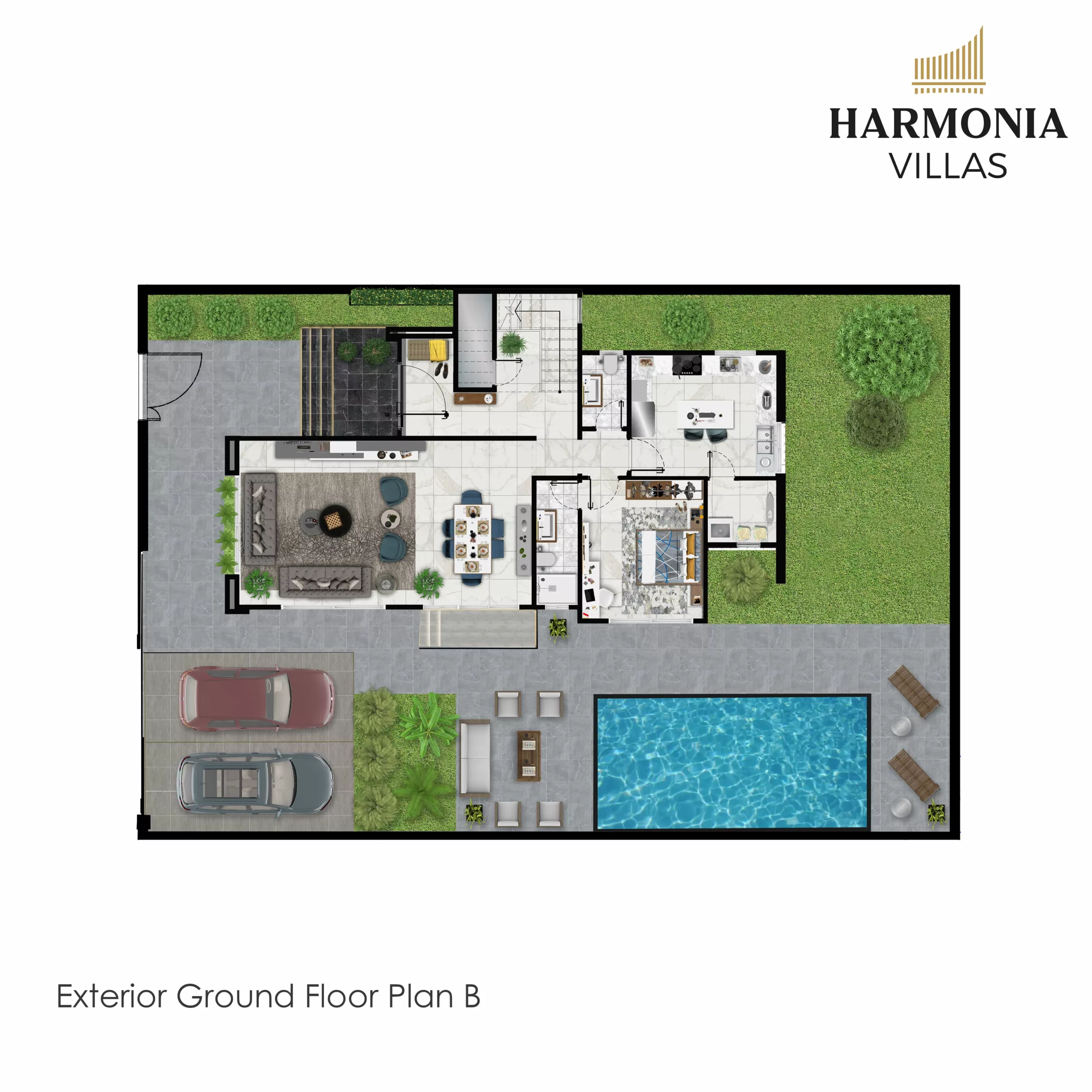 Harmonia-Villas Exterior Ground Floor Plan B